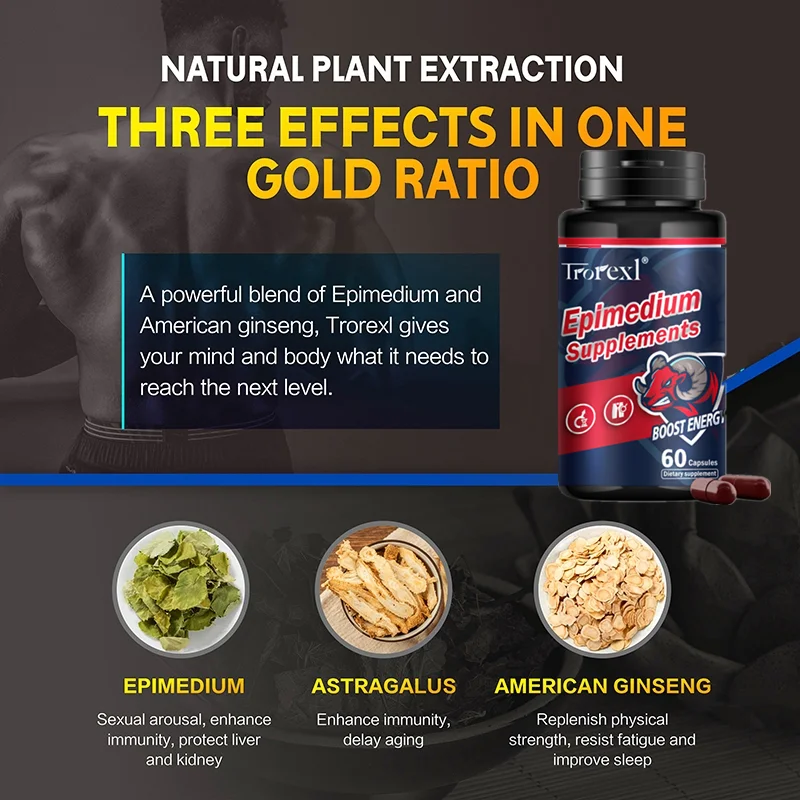 كبسولات الابيميديوم الطبيعية تعزز مكمل التحمل: تعزز القدرة على قوة الصباح (سر الصحة للرجال)