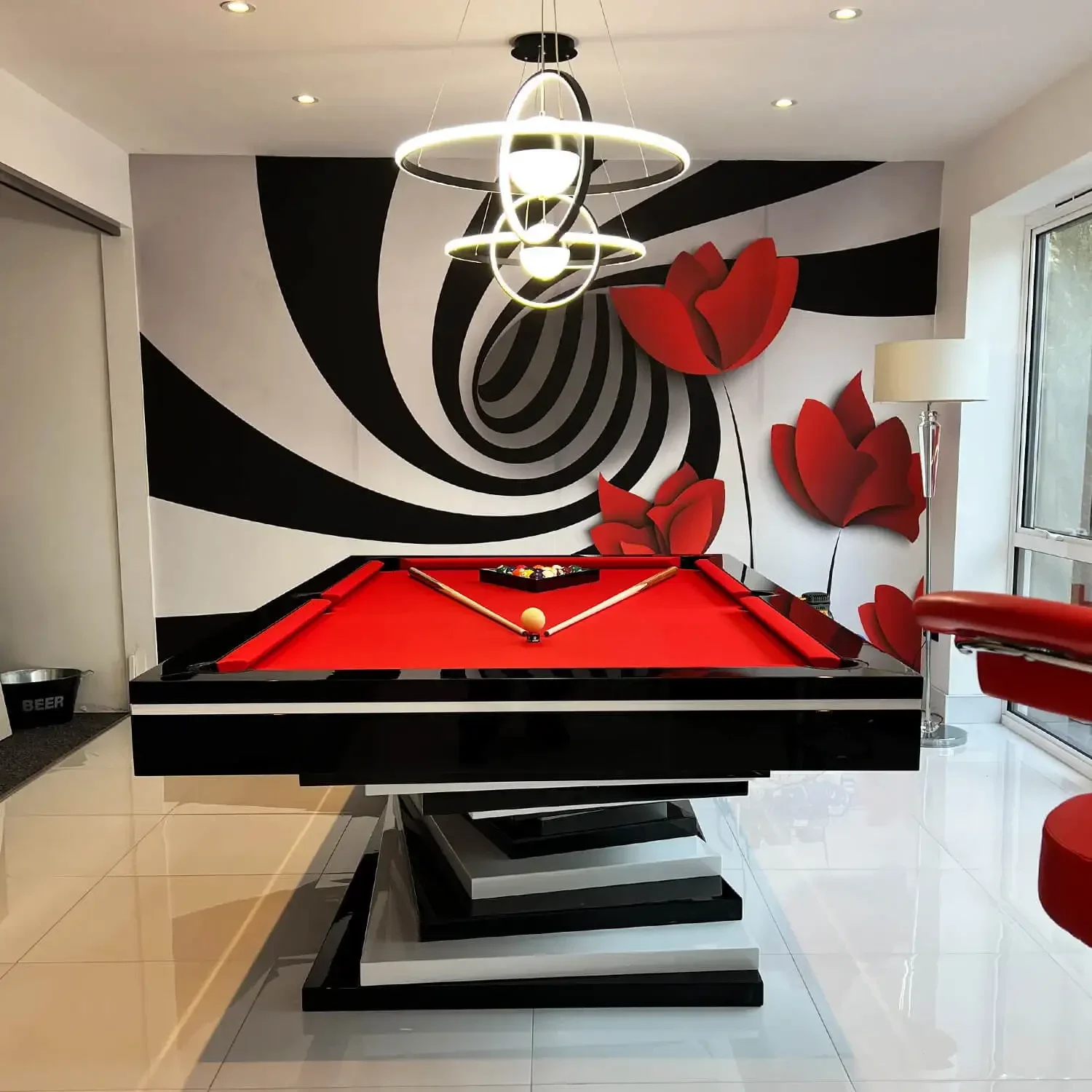 Pool table Modern luxury fancy American nine-ball standard home commercial image 4