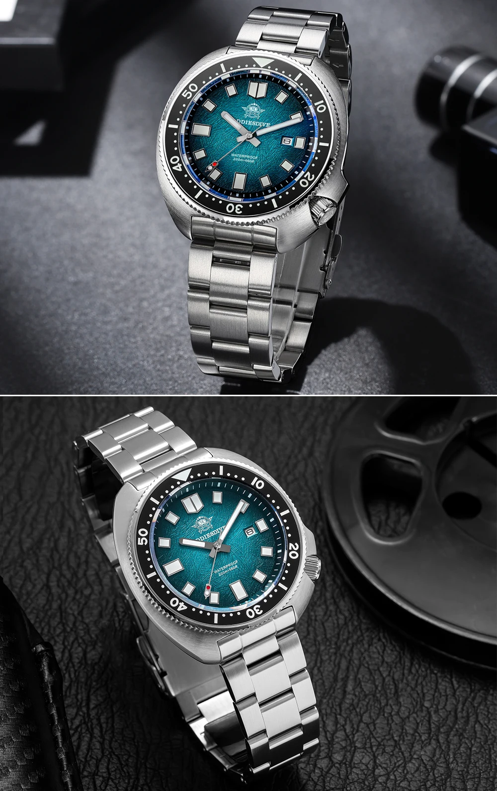 ADDIESDIVE Top Men‘s Abalone Shell Watch 20Bar Waterproof AD2511 Reloj Hombre BGW9 Super Luminous Sapphire Glass Quartz Watch