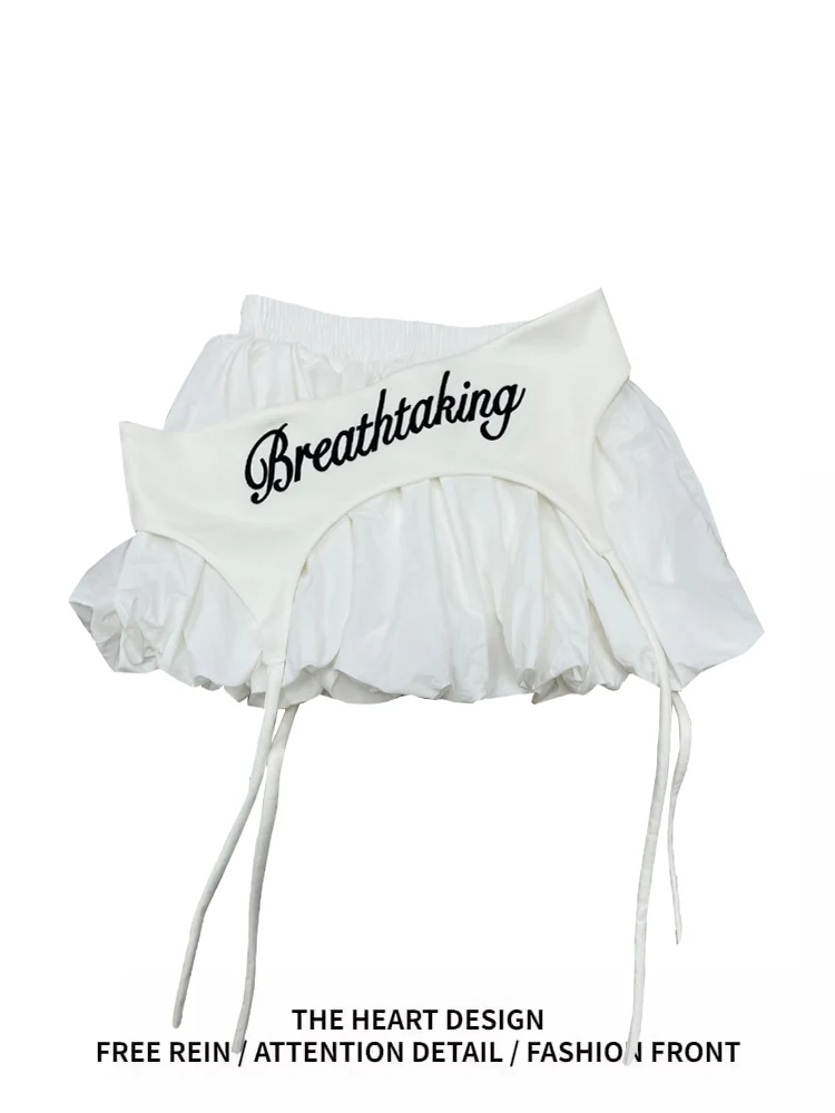 

White Cloud Flower Bud Pants Skirt Women's Summer Pumpkin Puffy Pants A-Line Casual High Waist Slimming Bubble Lantern orts