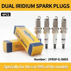 101 905 601B Candles Replace ZFR5P-G/6893 Dual Iridium Spark Plugs For Sagitar/Magotan/Jingrui/POLO/Bora/Golf/Mingrui