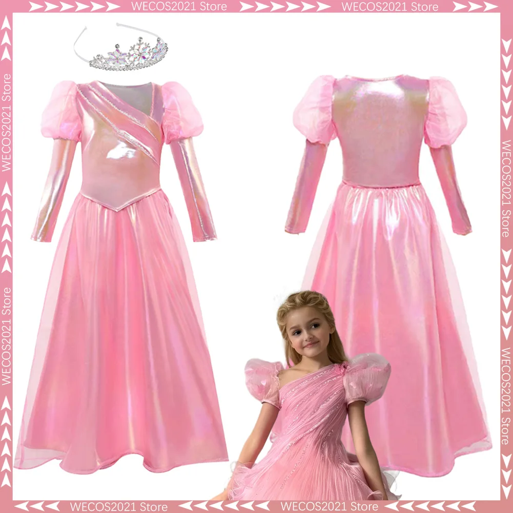 

Disguise Wicked 2 Childhood Glinda Girls Cosplay Dress 2025 Movie Costume Halloween 6 to 14 Years Role Play Dress Up Party Cloth