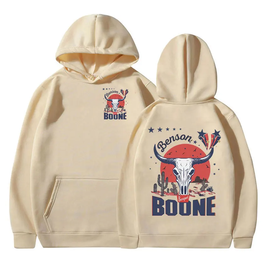 Benson Boone Tour Concert 2024 Print Hoodie Men's Women Vintage Fashion Pullover Sweatshirts Casual Clothing Oversized Hoodies