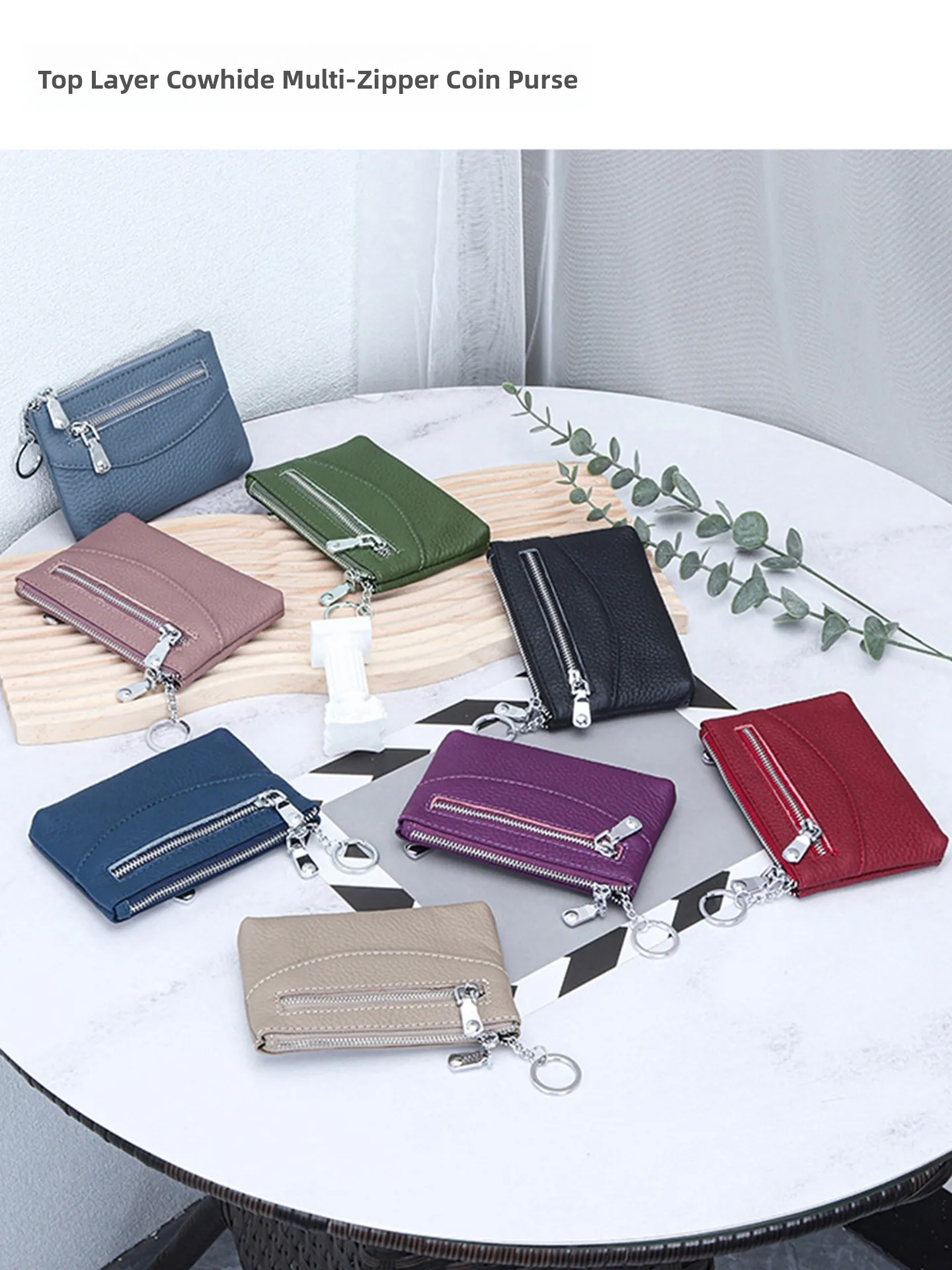 porte-monnaie-en-cuir-minimaliste-et-elegant-leger-et-portable-avec-fermeture-eclair-courte-pour-femmes-sac-de-rangement-pour-cles-et-pieces-de-monnaie