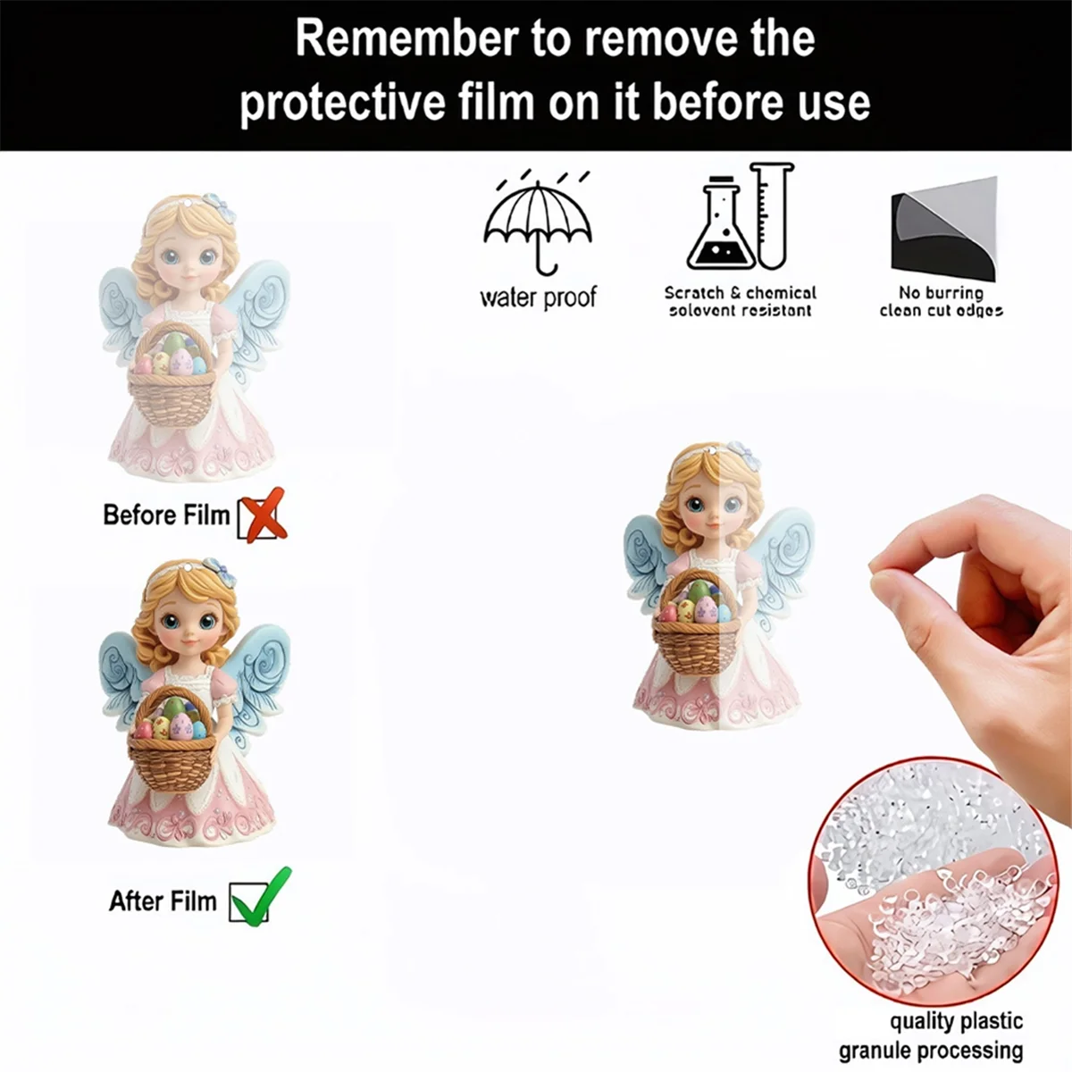 ONCE Sweet Angel Girl Acrylic Keychain Car Rearview Mirror Accessories Backpack Small Pendant