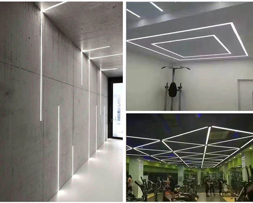 2-35 Stück/Set LED-Aluminiumprofil 0,5m/Stück U/V/W-Form Ecke für 5050 2835 LED-Streifenleuchten Kanalhalterung Weiße/Schwarze Abdeckung – Detail 12