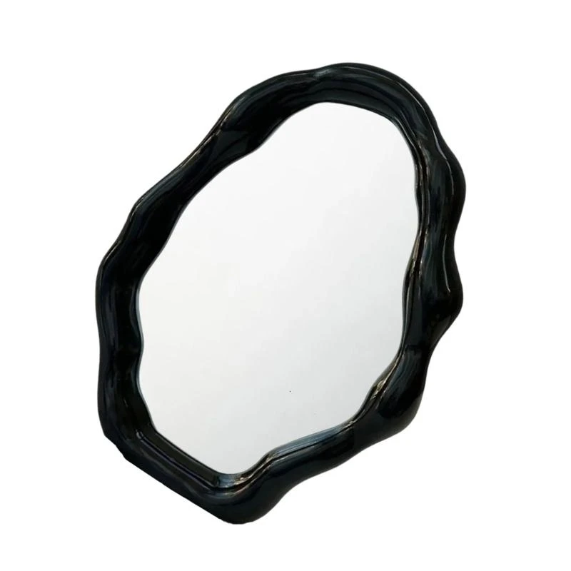 L8RD Portable Folding Makeup Mirror with Stand Desktop Makeup Mirror, Lovely Cosmetic Mirror Cloud Vanity Mirror for Womens