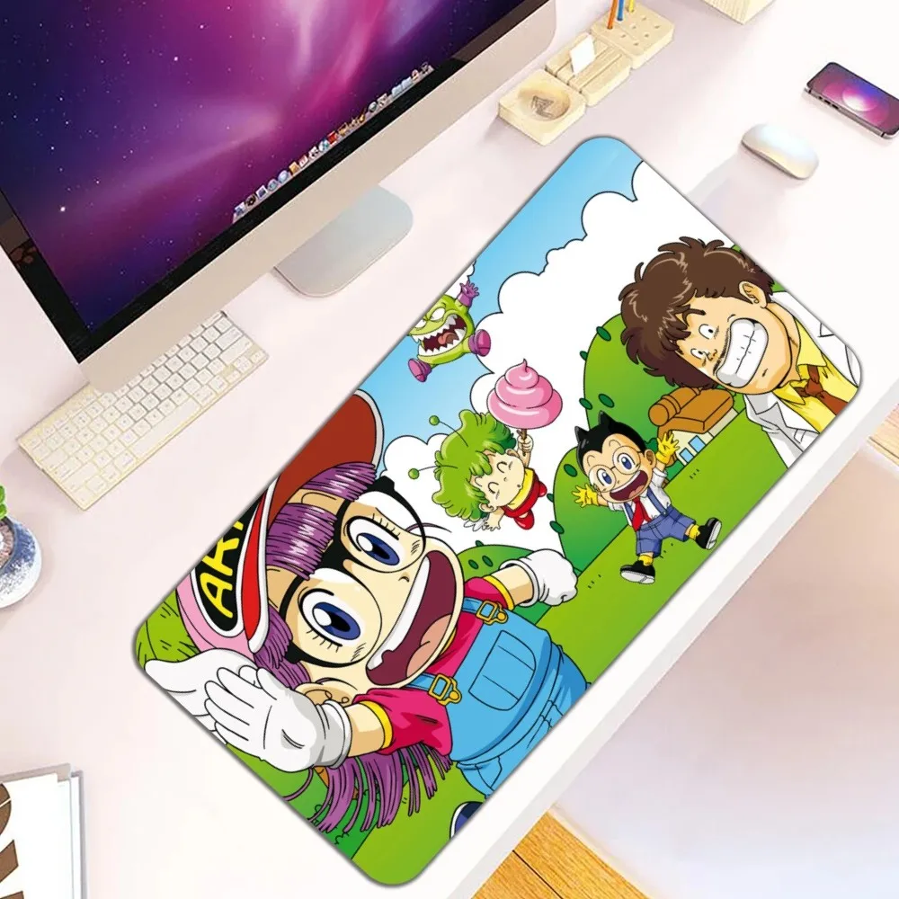 Dr. Slump Anime Gaming Office Desk Pads Large For Computer Non-slip Lockedge Mouse Pad