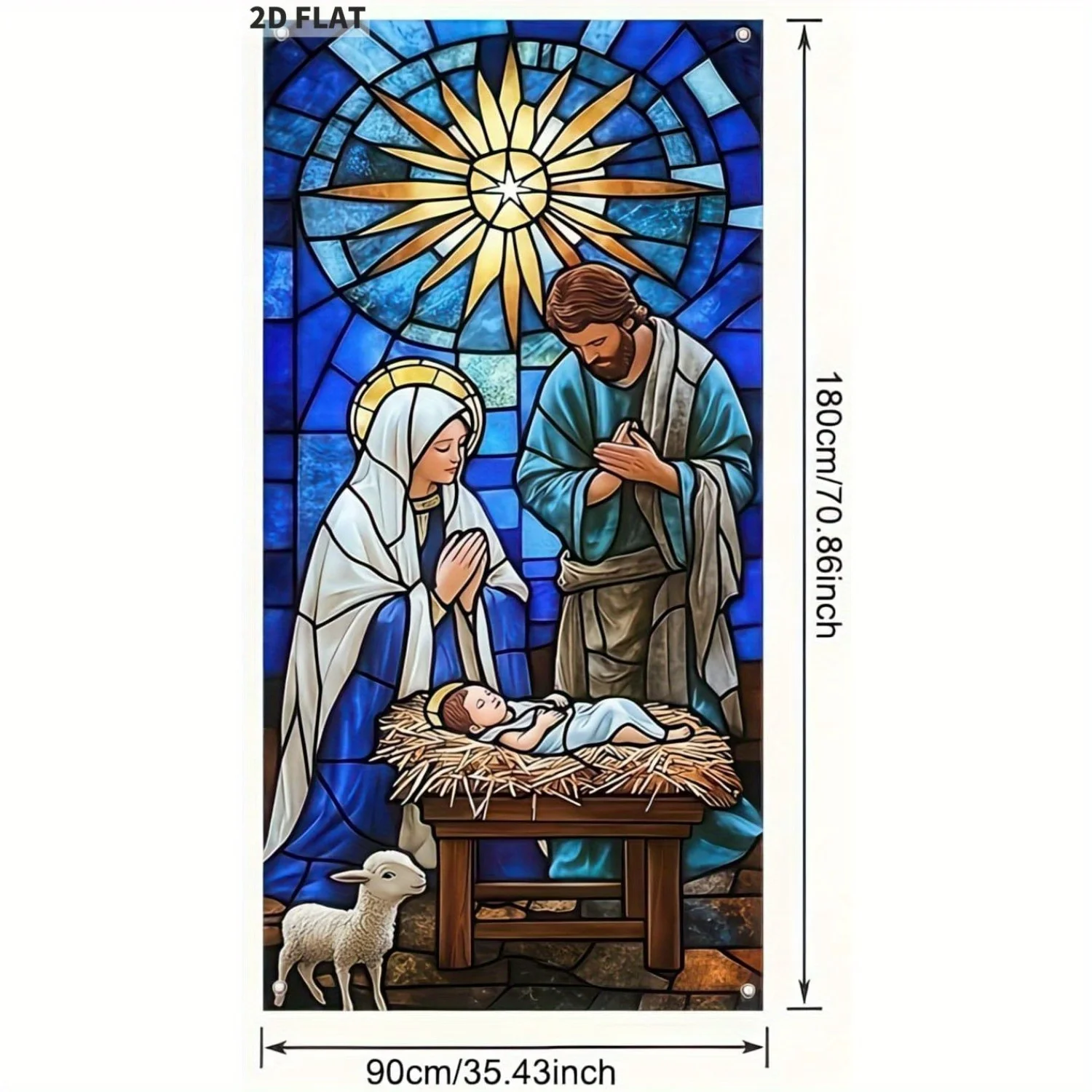 Nativity Scene Christmas Door Cover Hanging Banner Background Religious The Nativity Of Jesus Backdrop Photography Background