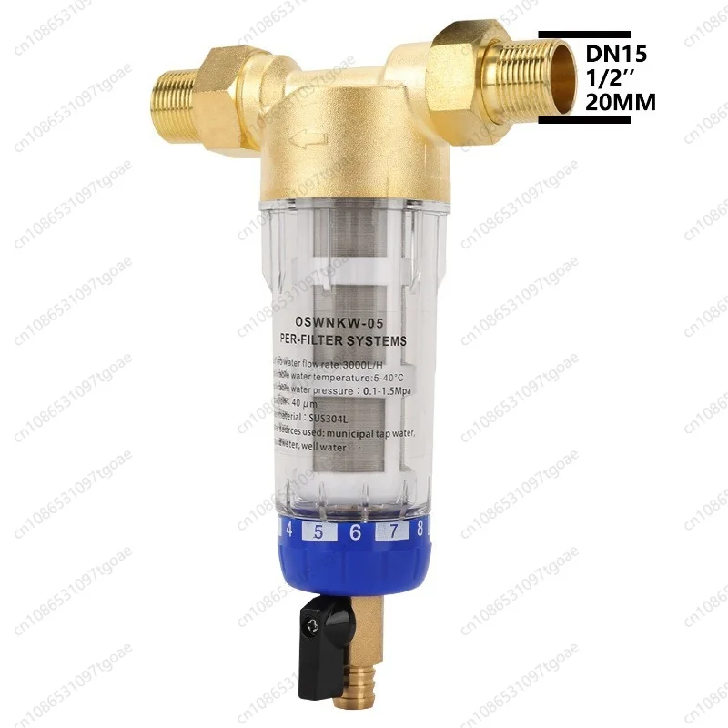Whole House Spin Down Sediment Pre Filter Backwash Stainless Steel Central Water Purifier System