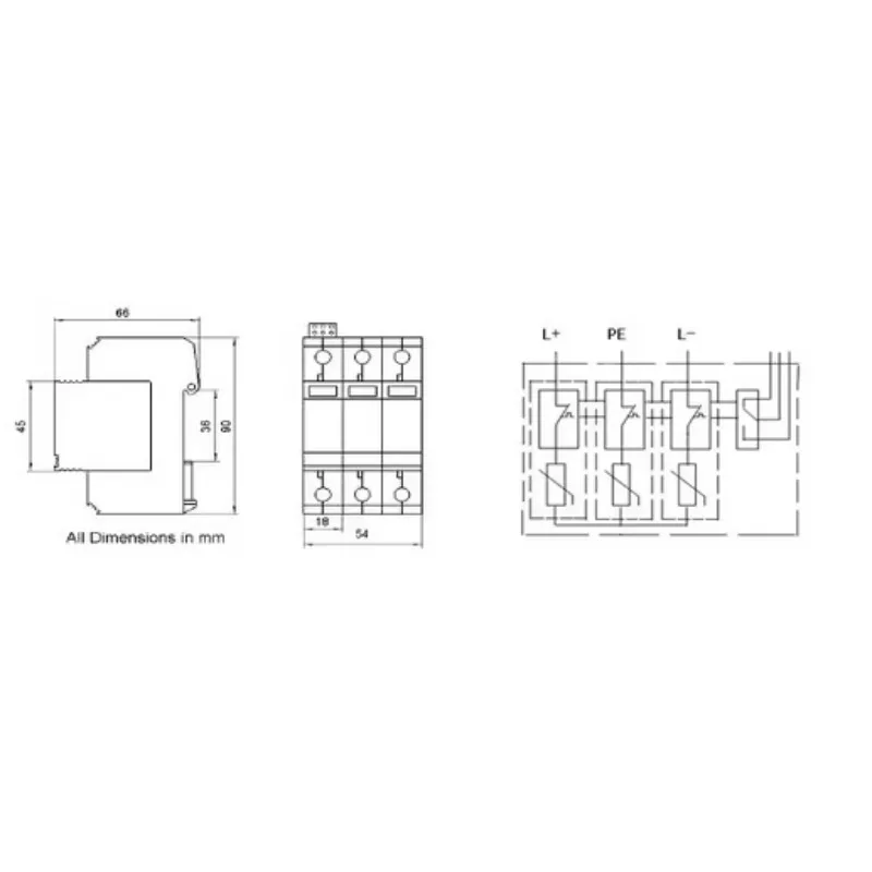 Solar PV System lightning spd Surge Arrester
