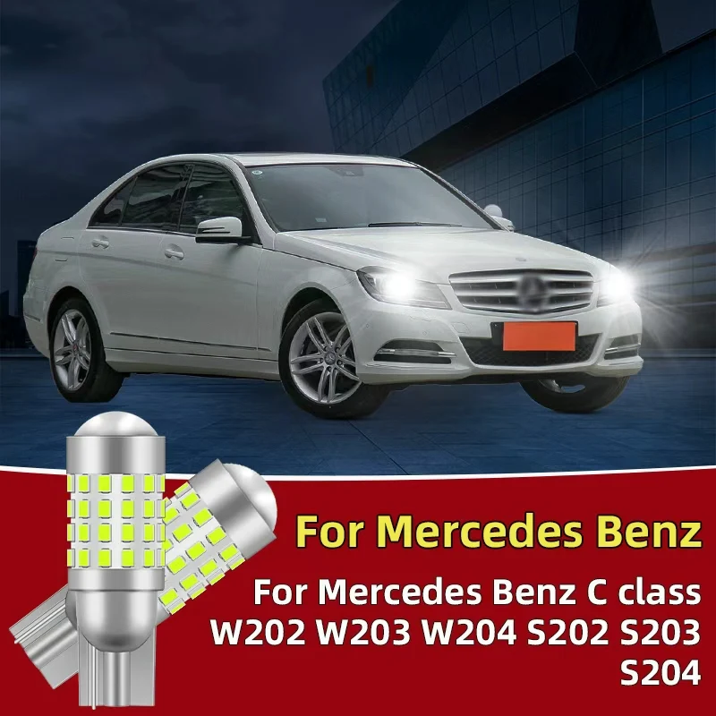 

2Pcs T10 LED Bulbs Car Interior Clearance Lights For Mercedes Benz C class W202 W203 W204 S202 S203 S204Car Signal Lamp