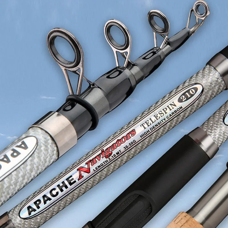 Carbon sea rod with imitation wood handle 2.1-3.6m triangle guide ring throwing rod hard adjustment fishing rod fishing gear