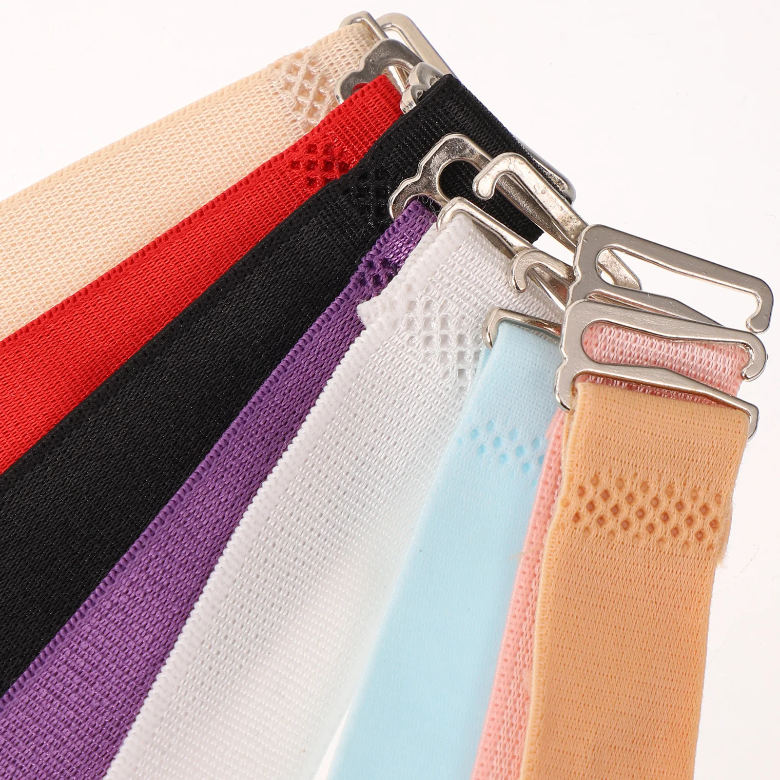 

8Pcs Women Bra Straps Replacement Adjustable Stainless Steel Shoulder Straps Anti-Skid Elastic Comfort Fit for All Body Types