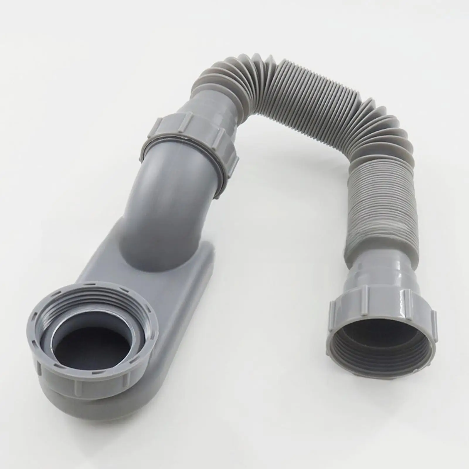 Flexible 1 1 2 Inch P Trap Drain Pipe Low Profile Design Space Saving for Bath Tub Shower Sink Setup