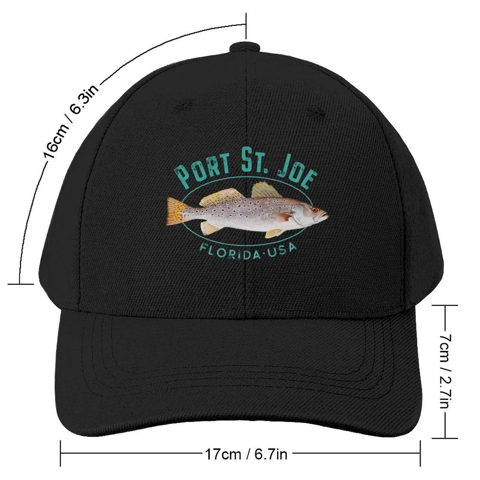 Port St. Joe Florida Forgotten Coast Designs Baseball Cap Hat Beach Golf For Man Women's