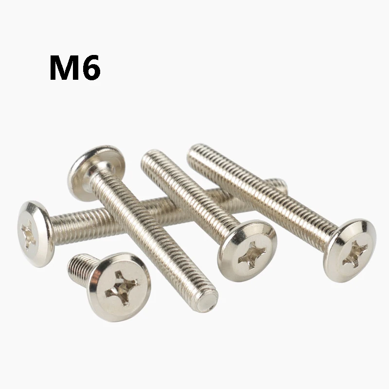 M6 Hypotenuse Chamfered Truss Flat Head Phillips Screws Beveled Edge Furniture Screws Connecting Bolts