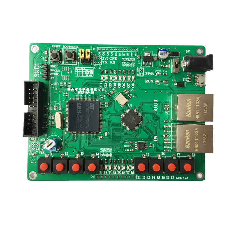 EtherCat Nô Lệ Ga Ban Phát Triển STM32 GD32F407 + LAN9252 /53 Bảng Học Chữ IOADDA Cổng Nối Tiếp