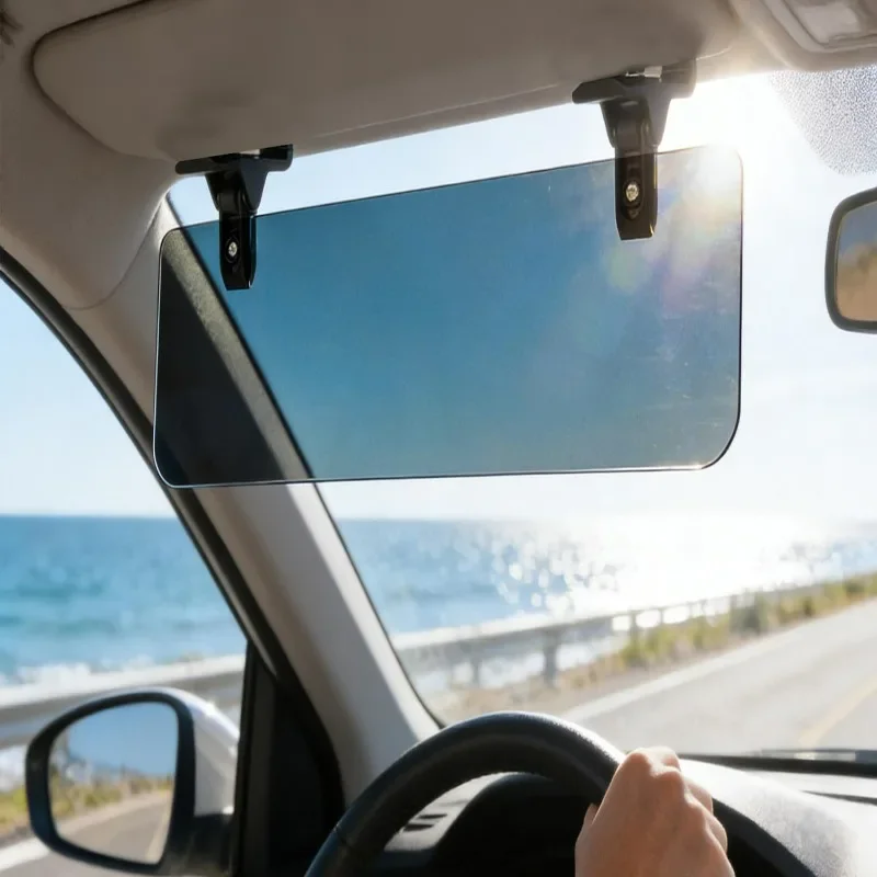 

Anti Glare Driving Shield Extended Sun Visor with Dual Clips for Truck Windshield Universal Car Sun Visor Extender Adjustable
