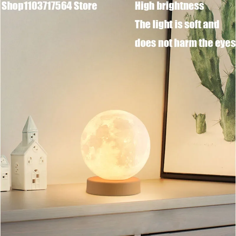 Moderna semplice lampada decorativa da comodino senso avanzato LED luna creativa soggiorno atmosfera senso luce notturna