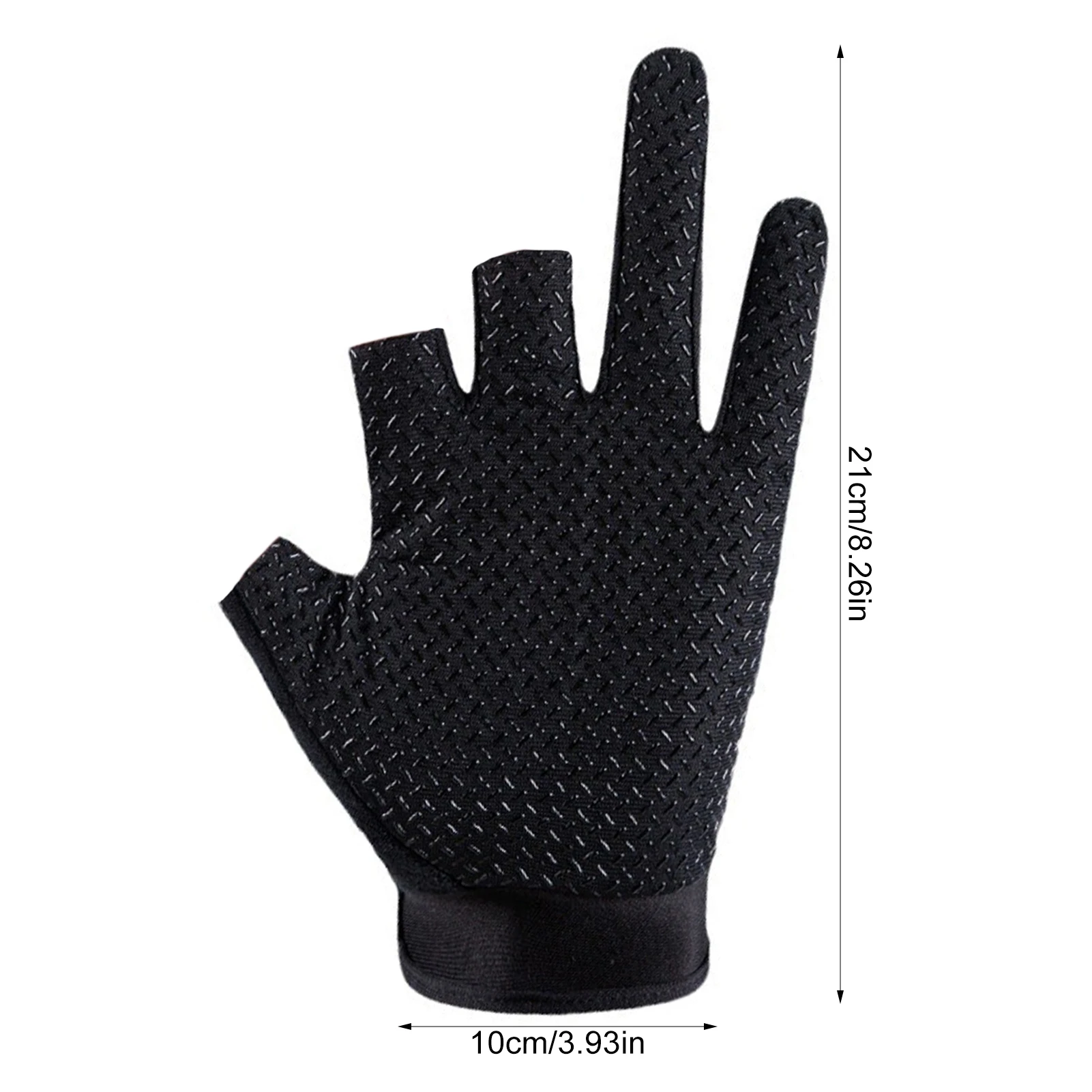 Anglerhandschuhe für Herren, Sommer-Dreifingerhandschuhe zum Angeln, Sonnenschutz, Rutschfeste Atmungsaktive Dünne Handschuhe für Autofahrer – Detail 2