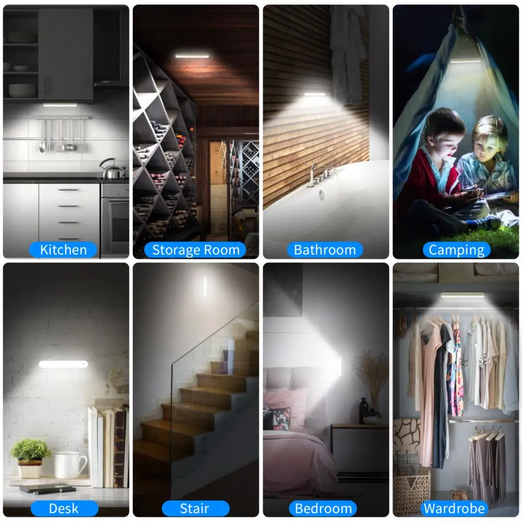 USB Rechargeable Night Lamp Motion Sensor Light Wireless Night Light LED Lamp Nightlight for Kitchen Backlight For Cabinets