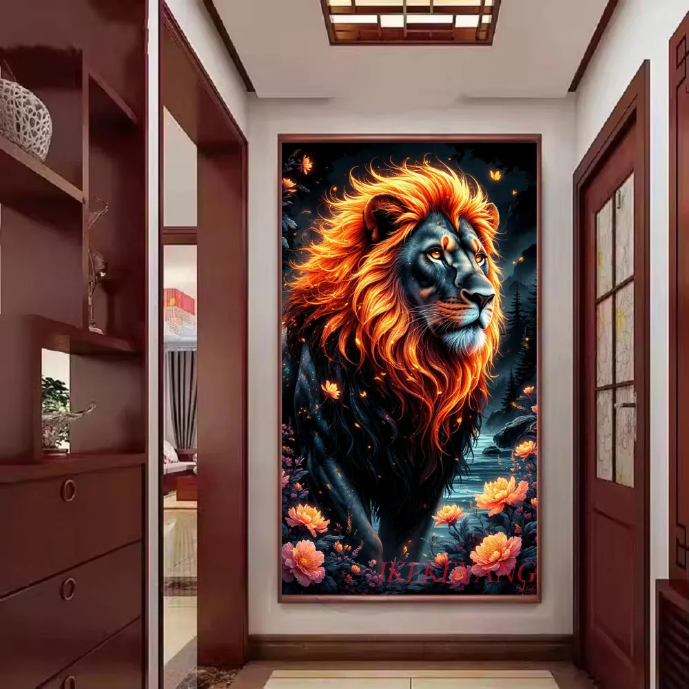 Yak Lion and Wolf Picture DIY Diamond Painting Cross Stitch Full Drills Diamond Mosaic New Collection Home Decor