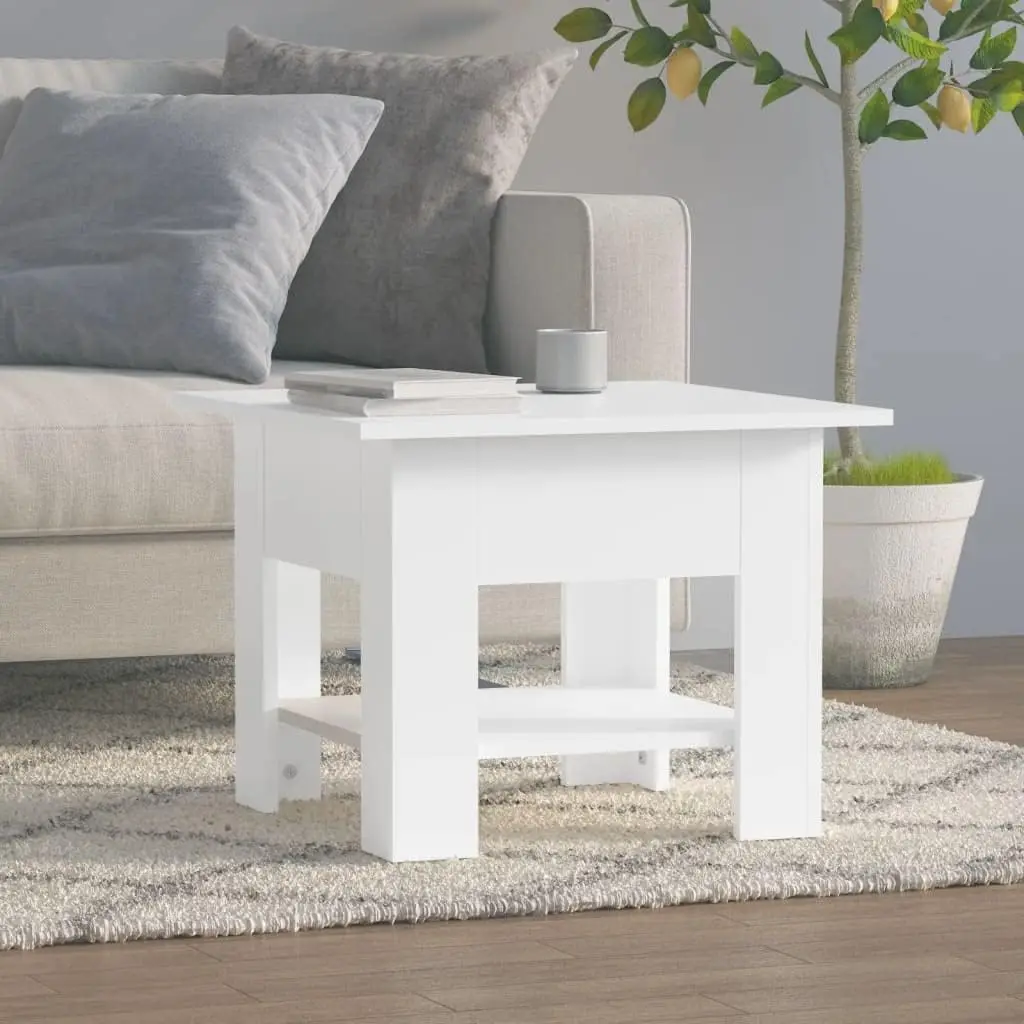 Coffee Table Side Table Bedside Table Wood Coffee Table Reading Table White 21.7""X21.7""X16.5"" Engineered Wood Suitable For