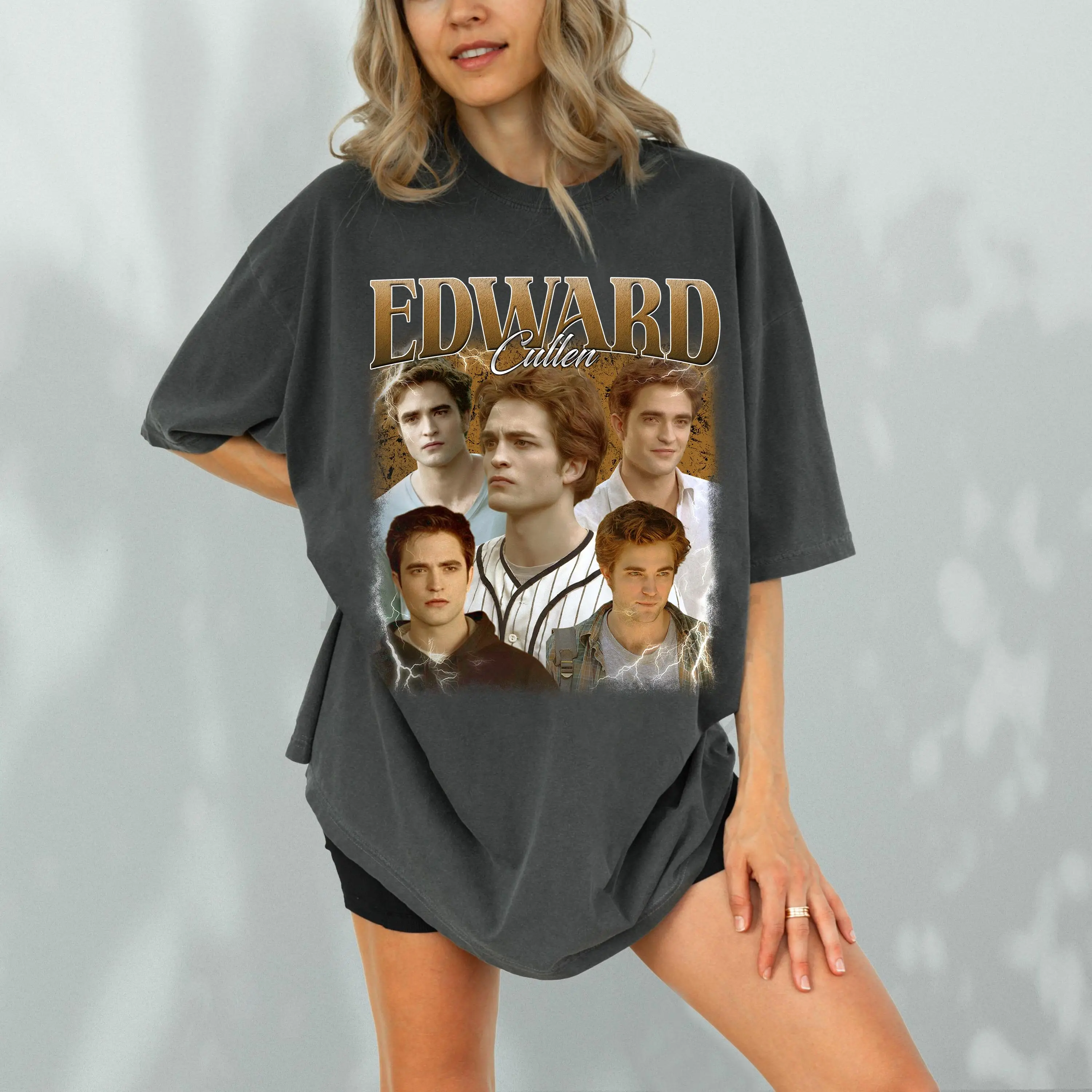 

Edward Cullen Portrait Printed Women's T-shirt Fan Theme Top Spring/Summer Pure Cotton Unisex Short Sleeve T-shirt