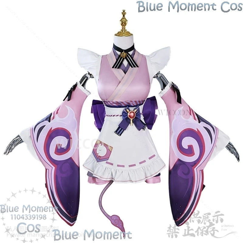 Game Genshin Impact Yumemizuki Mizuki Cosplay Costume Japanese Kimono Purple Dress Wig Girl Woman Halloween Party Cos Customized