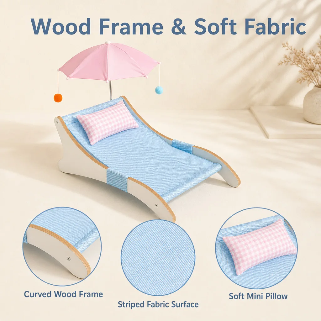 Creative Cat Mat Bed Beach Cool Cat Recliner Cat Sleeping Nest with  Toy Sofa Chair