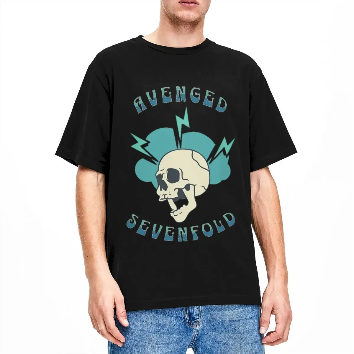 A7x Skull Men Women T Shirts Post Punk Avenged Sevenfold Merch Novelty Tee Shirt Short Sleeve O Neck T-Shirts Pure Cotton Cloth