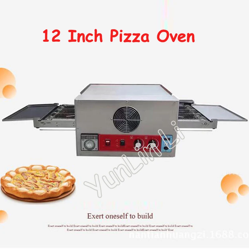 Electric Conveyor Pizza Oven Commercial 12 Inch Pizza Oven 220V Large Dispenser Cake Bread Pizza Making Machine