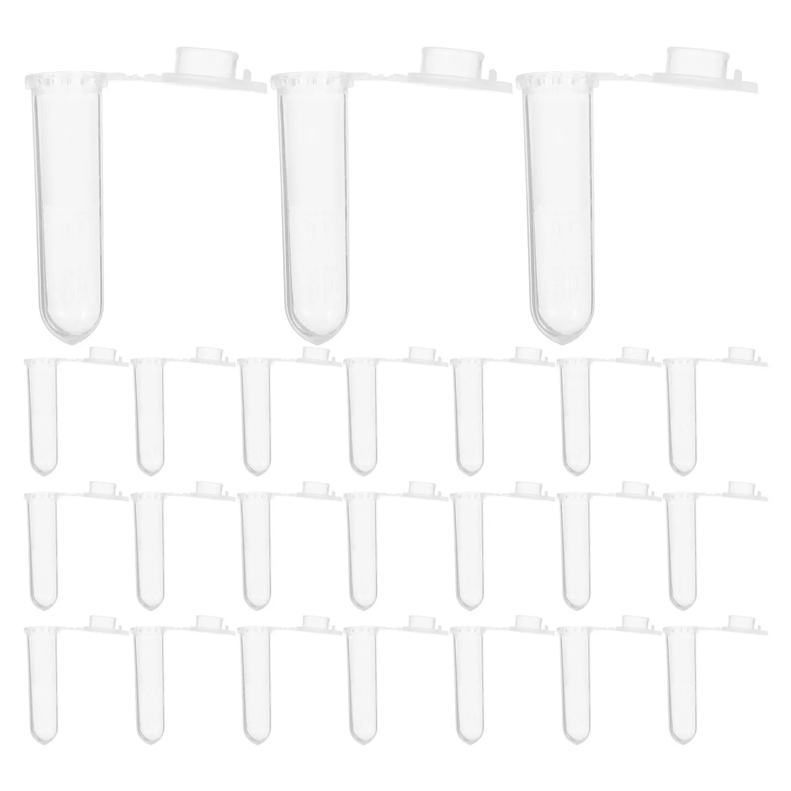 500Pcs Clear Microcentrifuge Tubes Graduated Marked Plastic Centrifuge Test Tubes for Laboratory Sample Storage Liquid