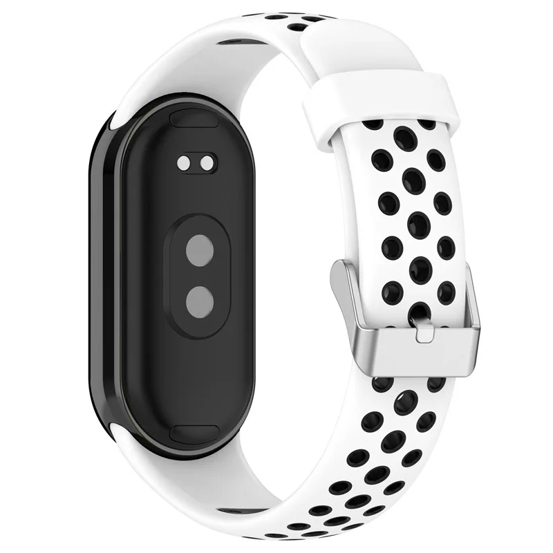 Двухцветный дышащий ремешок для Xiaomi Mi Band 8, сменный силиконовый ремешок из ТПУ Для Xiaomi Band 9, умный ремешок