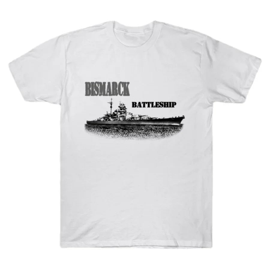 

WW2 German Naval Bismarck Battleship T-Shirt. Summer Cotton Short Sleeve O-Neck Mens T Shirt New S-3XL