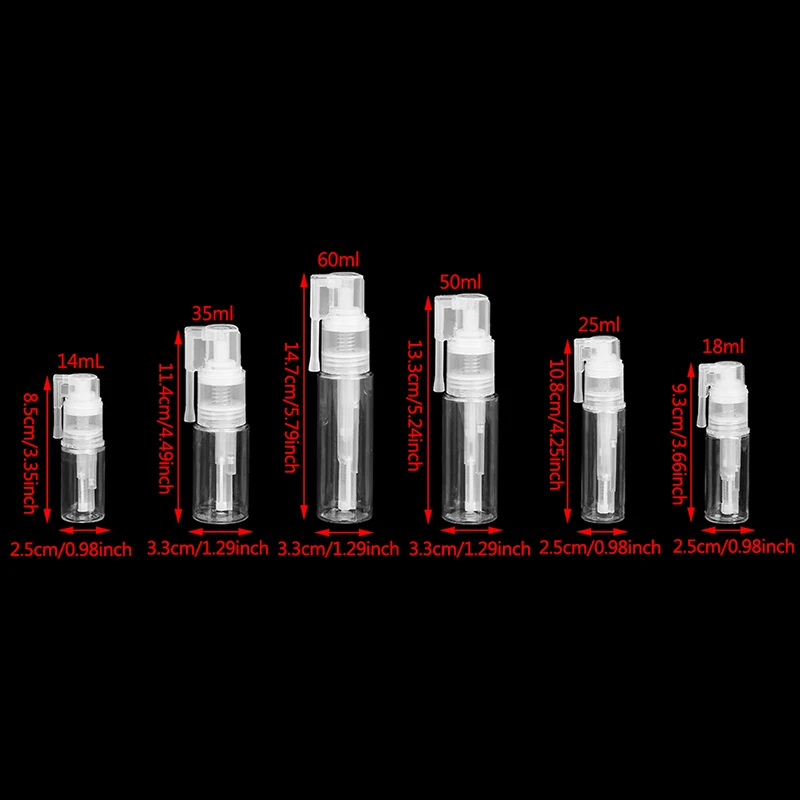 14/60ml Glitter Duster Spray Plastic Powder Atomizer Bottle Bottle DIY Scrapbooking Decor Travel Sprayer Talc Emulsion Spray