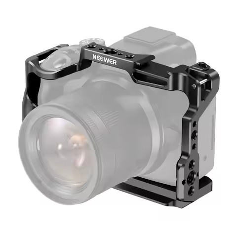 NEEWER R50 Camera Cage Compatible with Canon EOS R50 Aluminum Video Rig with NATO Rail 1/4" Threads 3/8" ARRI Holes Rig
