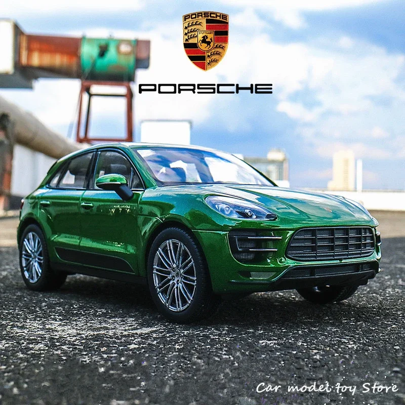 WELLY 1:24 Porsche Macan Turbo SUV Diecast Car Metal Toy Vehicles Alloy Model Car Toy Car For Kids Gift Collection B121