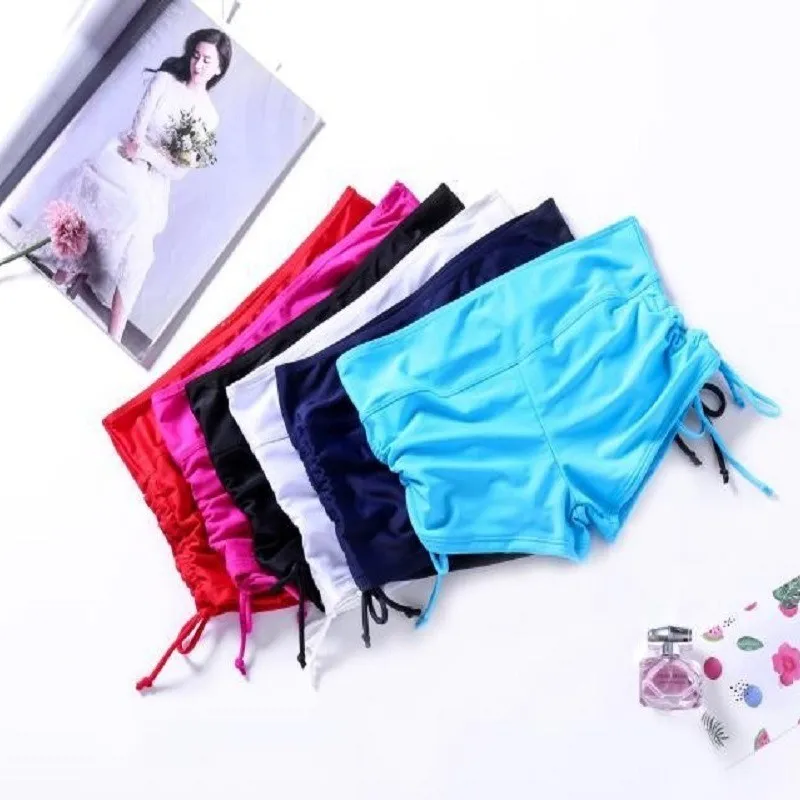 

Swimwear Woman 2025 Bright Blue High Waist Bikini Bottoms Ruched Side Detail Deep Navy Solid Color Mini Length Nylon Swimwear