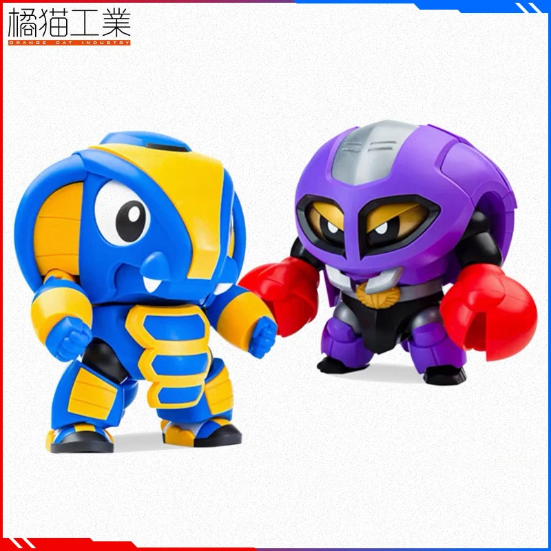 

Spot Orange Cat Industrial Cockroach bully B-ROBO KABUTAKQOSMOS Q-version Anime Action Figure Assembly Model Ornament Toy Gift
