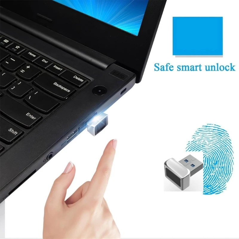 قارئ مفاتيح بصمة USB يدعم لغات متعددة لجهاز كمبيوتر Window10/11