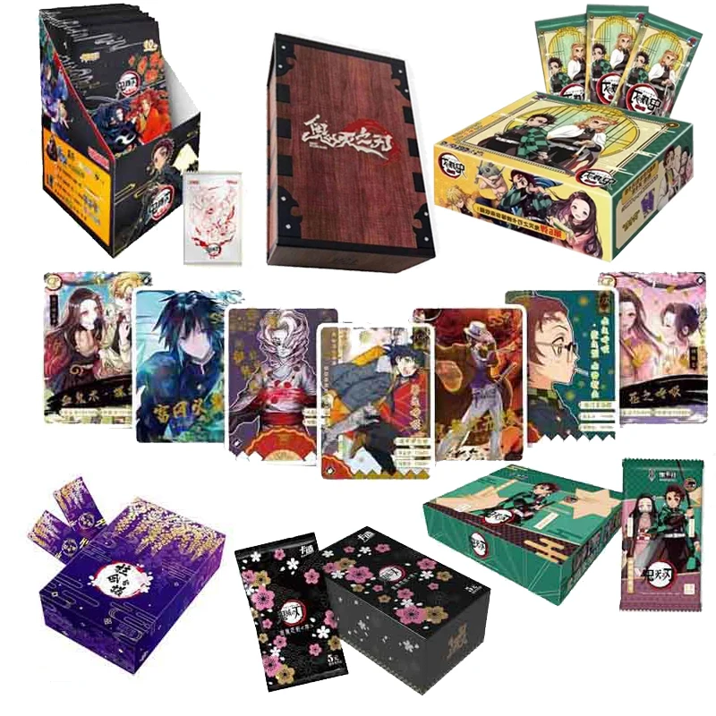 Demon Slayer Cards Box Promo PR Pack Anime Demon Slayer Booster Wholesal Cards Kimetsu No Yaiba  Playing TCG Game Christmas Gift