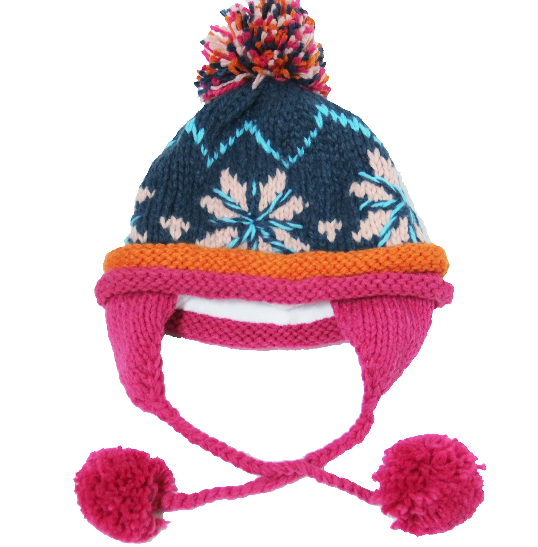 BomHCS-gorro de punto de estilo étnico para mujer, gorro cálido de parqué de mosaico de ganchillo, hecho a mano, para invierno, 100%