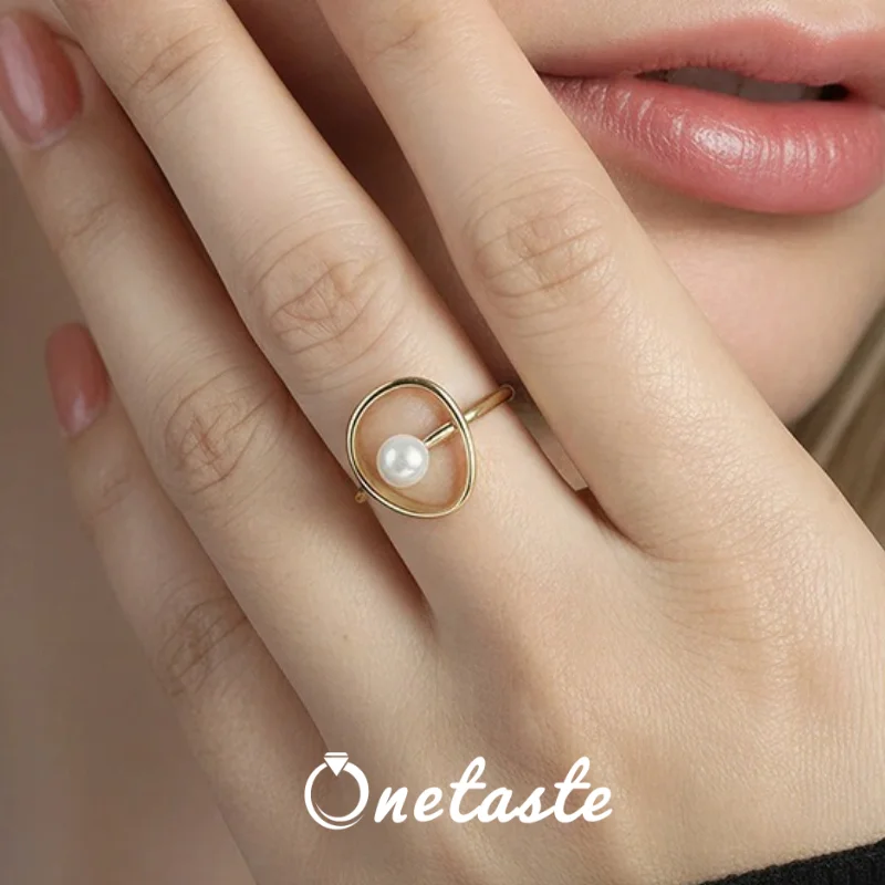 

Кольцо женское из серебра 925 пробы с позолотой 14K и жемчугом в форме ракушки, минималистичное, модное, элегантное, для девушек, для вечеринок, новый тренд 2026 года