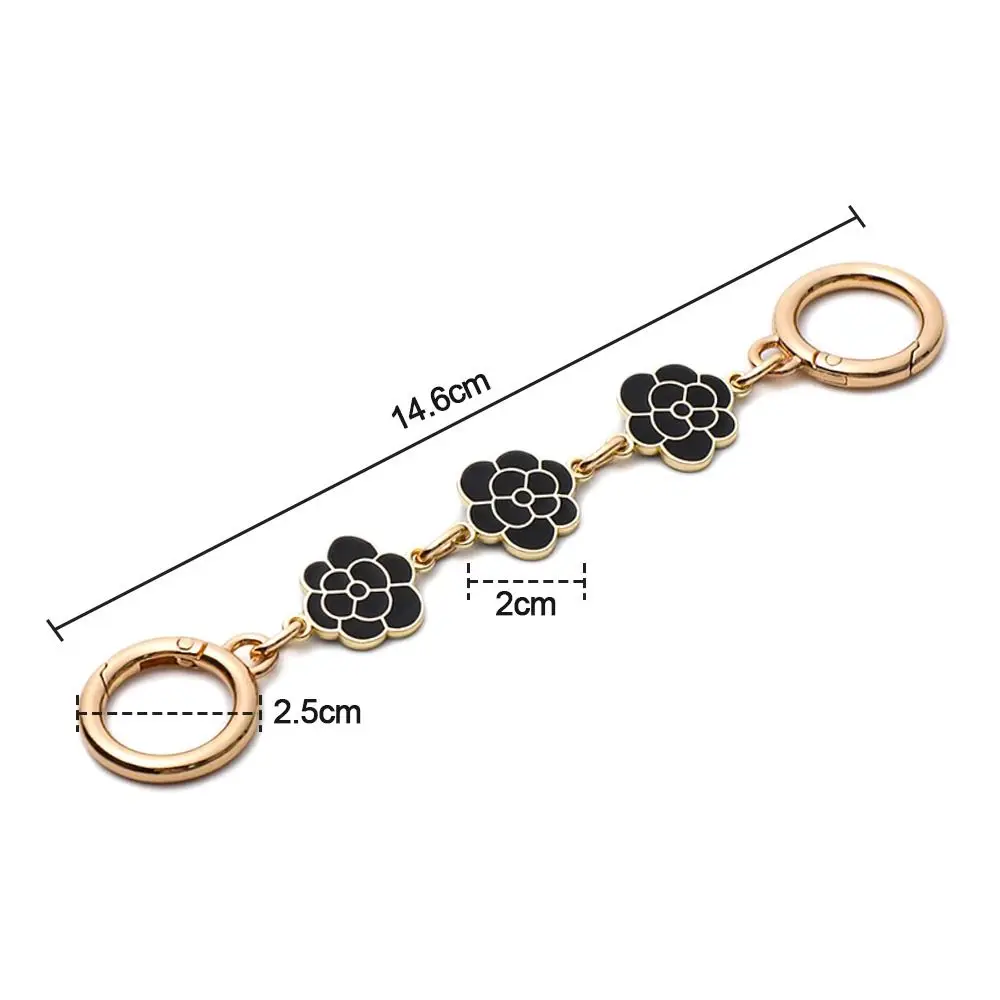 Hot Replacement Shoulder Bag Extender Chain Camellia Shape Hanging Strap Chain For Purse Clutch Handbag Hardware Bag Accessories