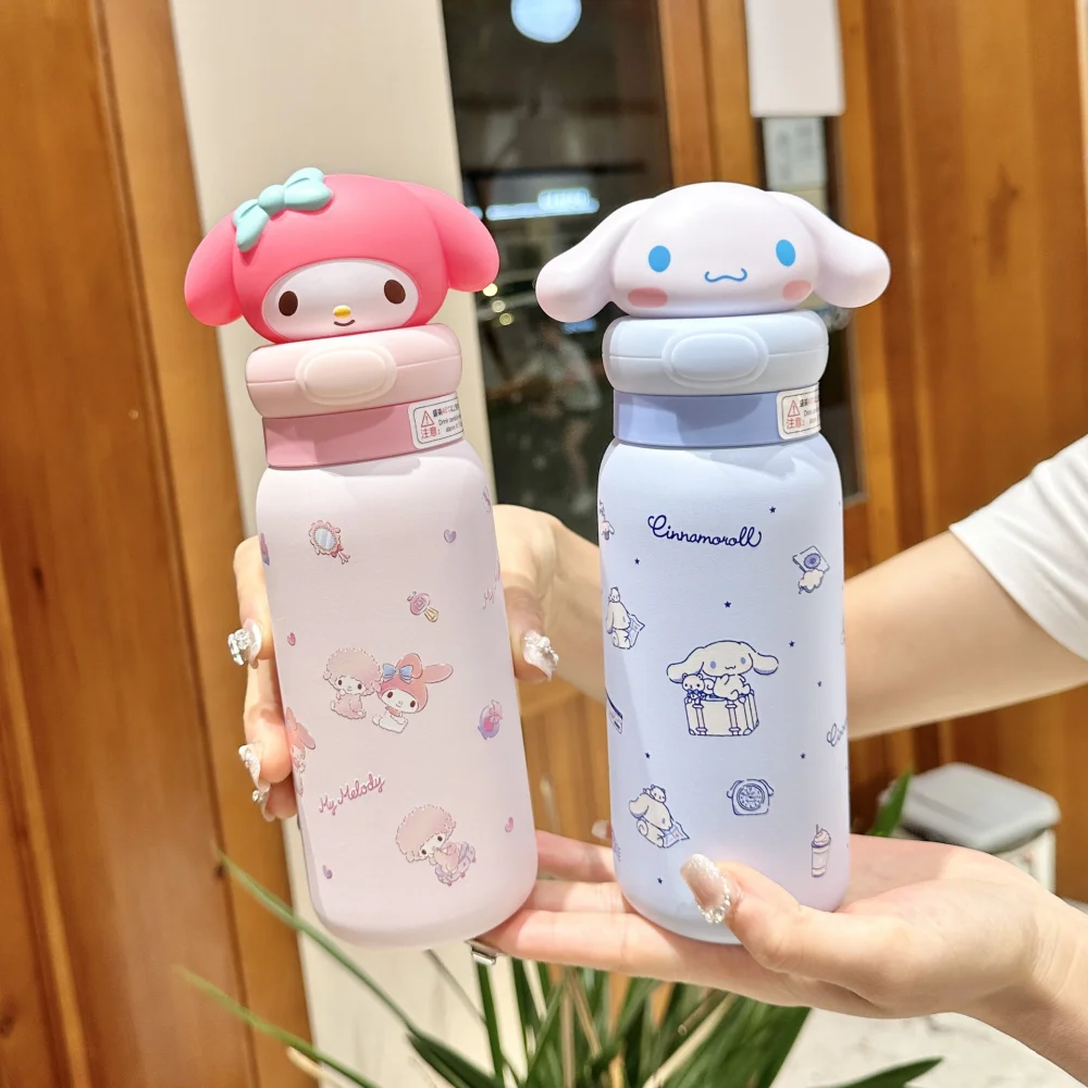 

Подлинная Sanrio Hello Kitty Melody Kuromi, изолированная бутылка для воды из нержавеющей стали, модные 3D персонажи аниме, термос, чашки, подарки