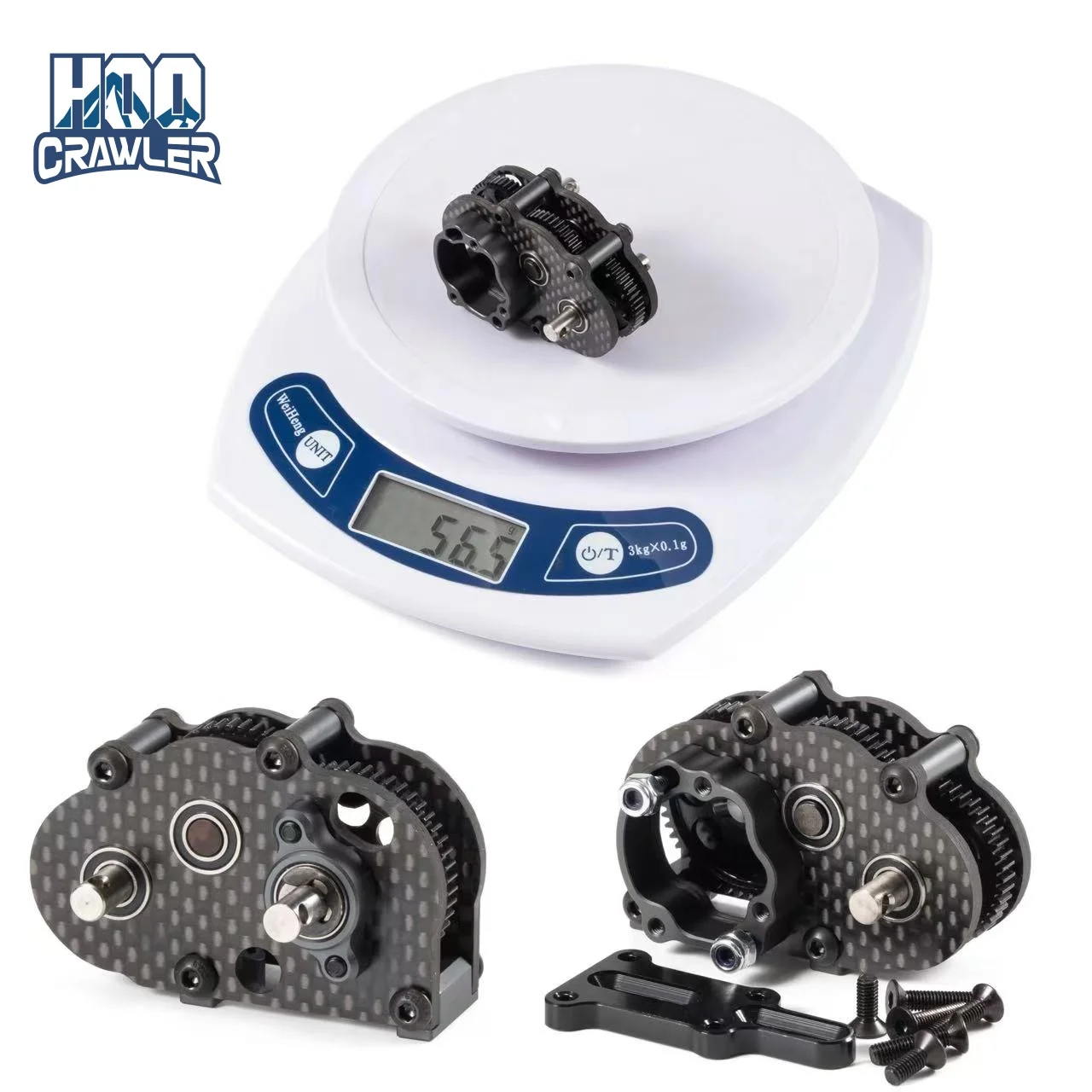 

1/10 RC Crawler OD3 48P Overdrive Gearbox Carbon Transmission for LCG Comp Rigs AR44 AR45 Capra Axle 1/10 Scale RC Rock Crawler