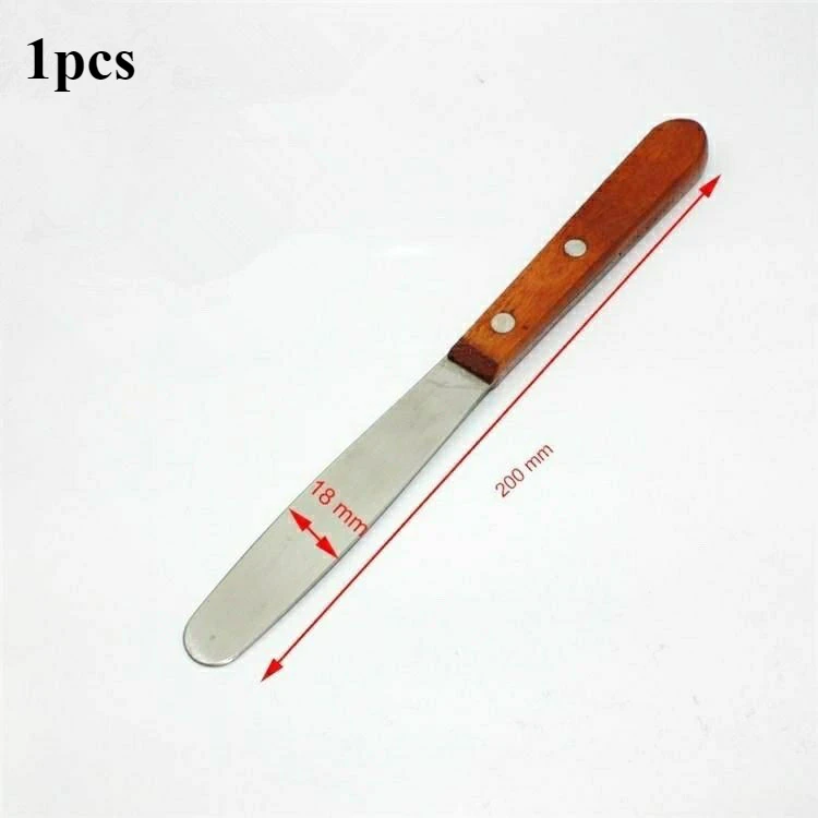 

Wooden Handle Dental Material Plaster Mixing Knife Impression Material Impression Oral Mixing Stirring Stainless Steel Dentistry