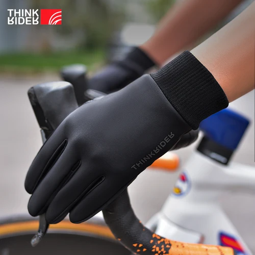 ThinkRider -5 ° Invierno cálido dedos completos impermeable ciclismo deportes al aire libre correr motocicleta esquí pantalla táctil guantes de lana